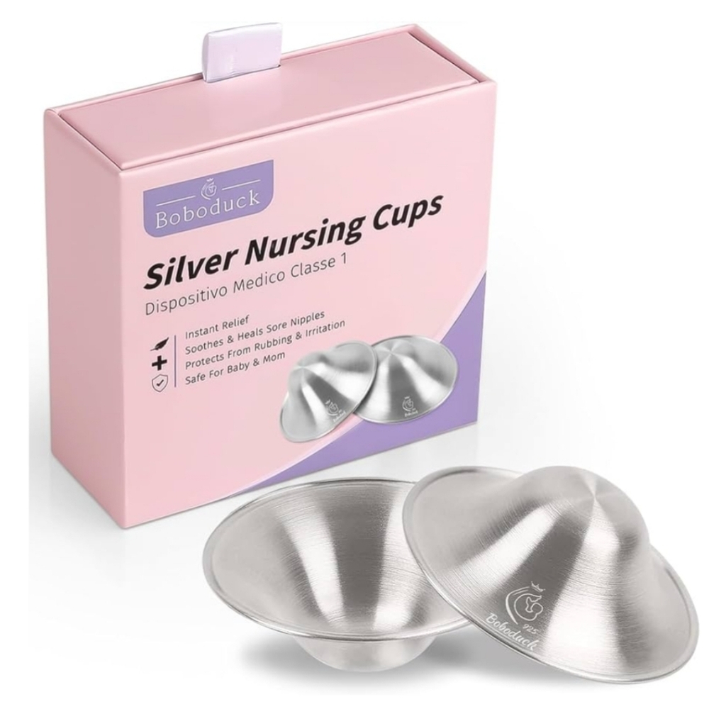Boboduck The Original Silver Nursing Cups 925 Sterling Silver